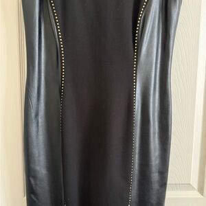 Black Dress with Gold Stud Accents